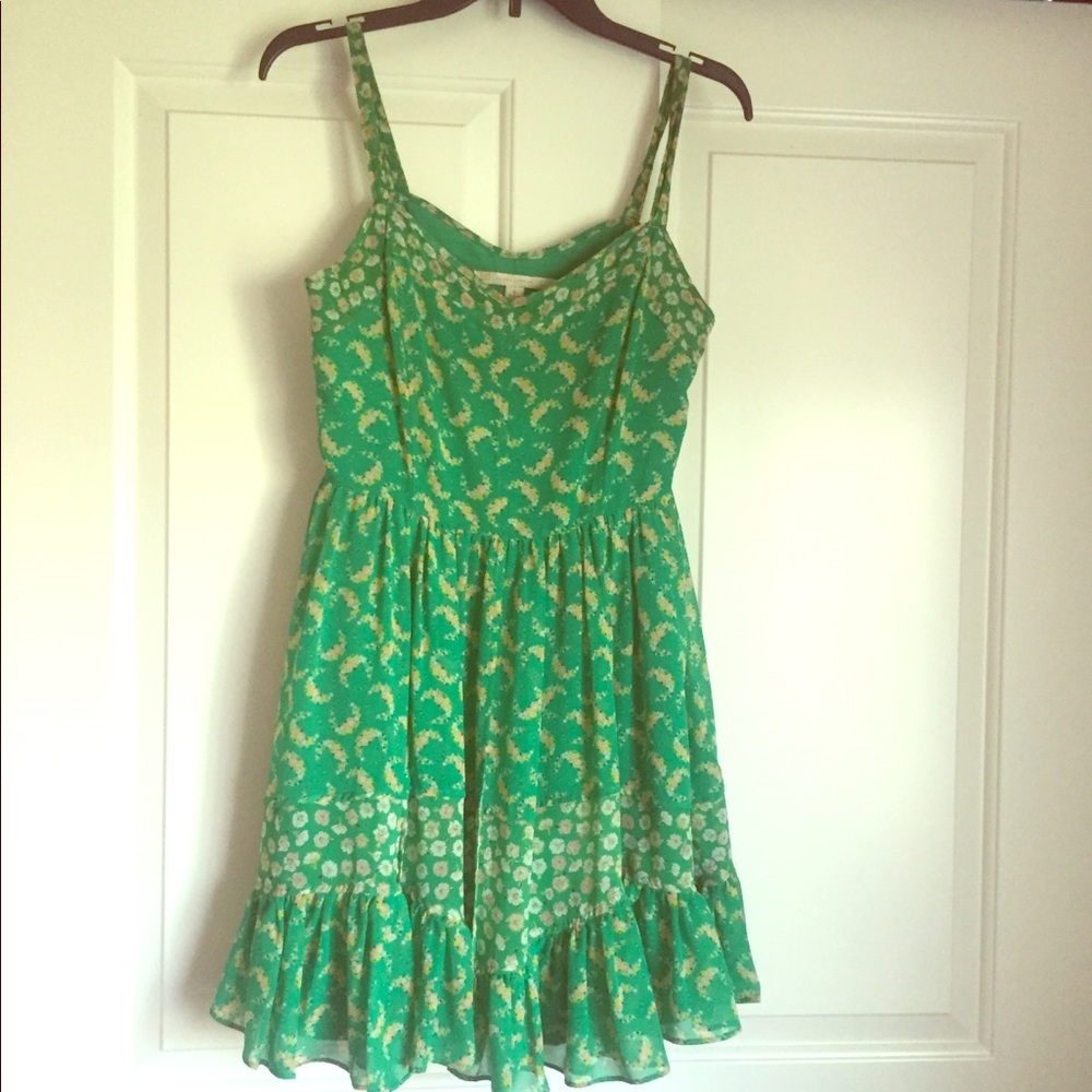 Lauren Conrad Green Flowery Sundress